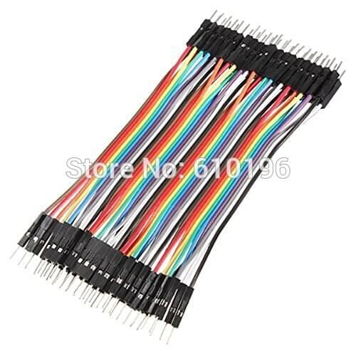 40PCS 10CM 2.54MM Row Male to Male Dupont Cable Breadboard Jumper Wire For arduino