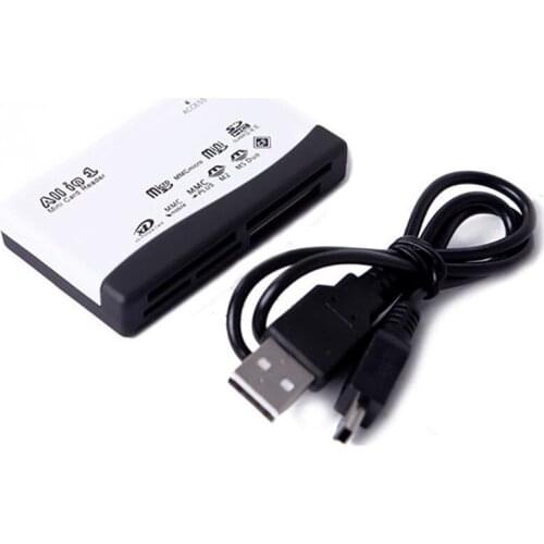 Card Reader USB 2.0 TF Memory Card Reader Fast Data Transmission All In One Card Reader Support TF CF SD Mini SD MS XD