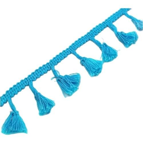 Short Fringe Tassel 100% Cotton 25 Yds/Lot Latin Skirts Trims Hanging Fringe For Curtain Dance Dress Appliques Trims 5cm Long