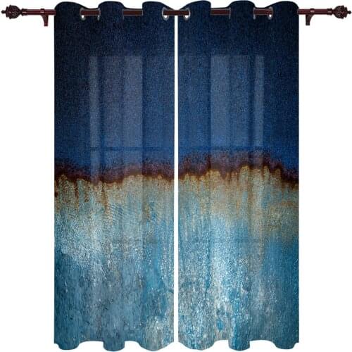 Living Room Curtains Texture Metal Retro Home Decoration Curtains For The Room Kitchen Study Bathroom Window Valance Curtains