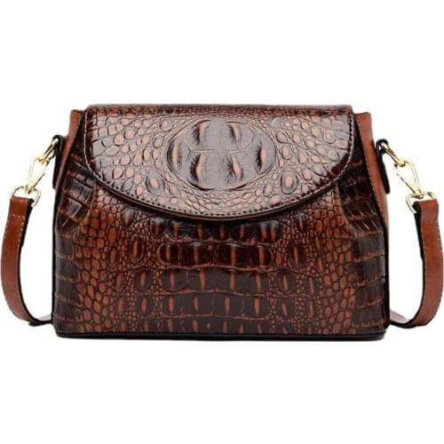 Bag women 2021 new fashion crocodile pattern large capacity womens shoulder messenger bag female bag
