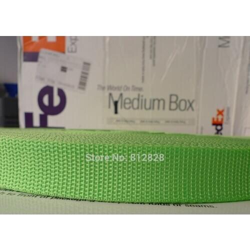 1" 25mm #28 Apple Green Color Nylon Polypropylene Bag Straps Webbing 100 Yards