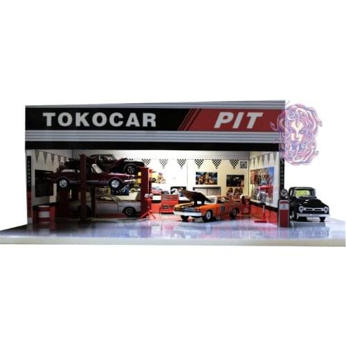 1/64 car garage scene/racing garage scene/track garage scene