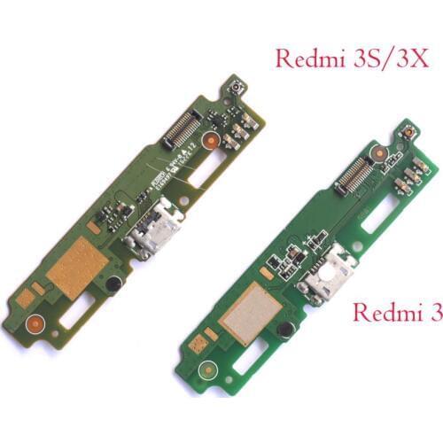 10pcs Real original Dock Connector Micro Usb Plug Port Charge Board &Microphone for Xiaomi Redmi 3 3x 3S pro prime