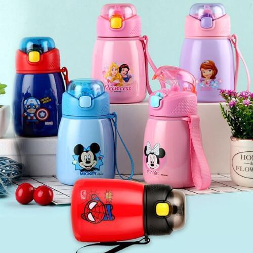 350mL Disney Water Cup 304 Stainless Steel Vacuum Insulation Bottle Mummy Feeding Baby Mug Portable Children School Kettle Gifts