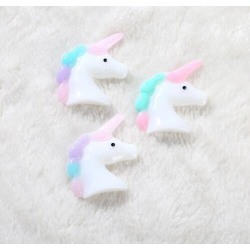5pcs Mixed unicorn flatback resin cabochon For DIY Phone Deco and Scrapbook Embellishment