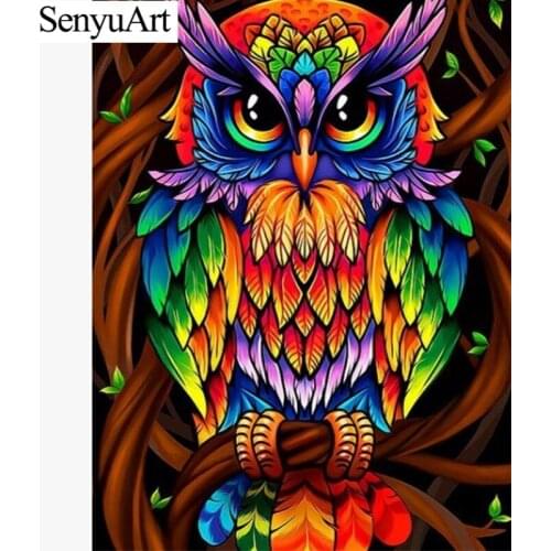 Diamond Painting Full Round drill Animal Pattern Owl Picture Embroidery Art Mosaic Cross Stitch Kits Paiting Home Decorations
