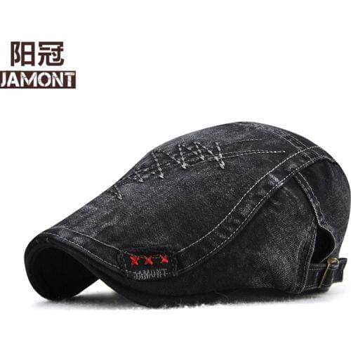 JAMONT Brand Leather Beret Hat for Men Women Ivy Flat Caps Summer Boina Newsboy Style Cabbie Gatsby Casual Solid Color Beret Hat