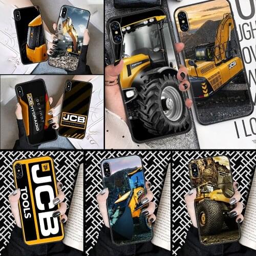 Jcb excavator Phone Case Cover Hull For iphone 5 5s se 2 6 6s 7 8 12 mini plus X XS XR 11 PRO MAX black art cell cover tpu