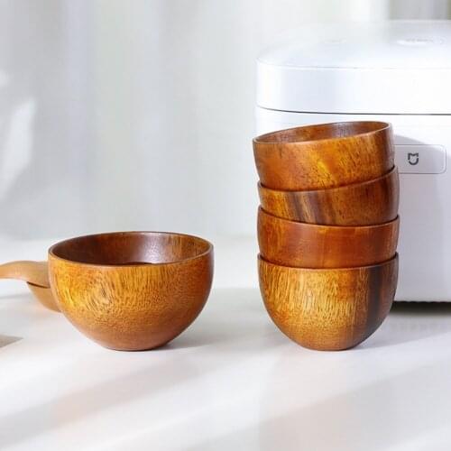 Wooden Bowls Tableware Original Soup/Salad Rice Noodles Bowls Food Container Eating Children Kids Bowls For Home Party