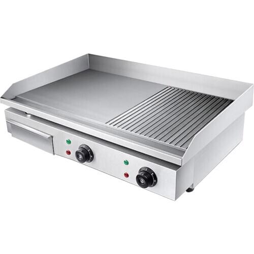 220V commercial electric griddle High Power iron plate squid hand cake temperature control equipment fried steak barbecue