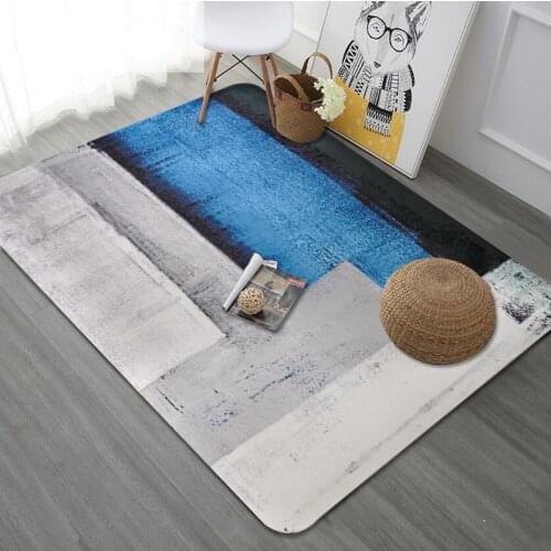 Geometric Tie Dye Carpet Alfombra Thick 15mm Floor Mats Kids Playing Big Carpets Area Rug Living Room Crawling Mats Silky Rugs