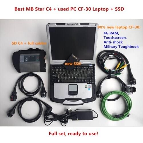 Good Quality MB Star C4 With CF-30 Sd Connect C4 With Newest Software 2020.12 Vediamo+ DTS Fit For Automotive diagnostic tool