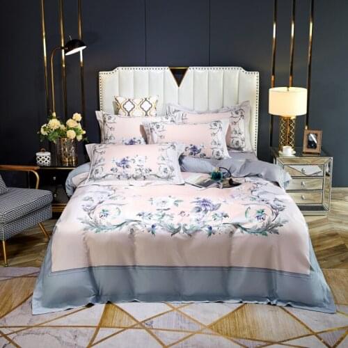 Digital Printing 100% Cotton Bedding Set Duvet Cover Flat Sheet Pillowcase Queen King Adult Bed Linen Set