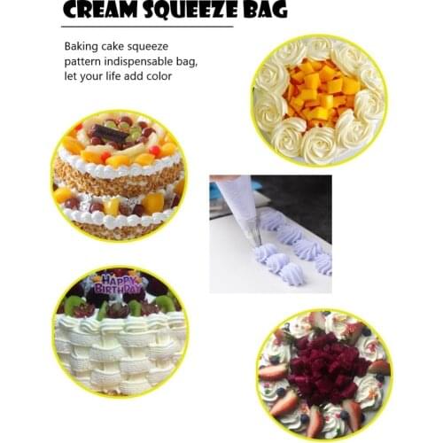Box type disposable cake cream milking bag, cake pattern making tool, thickened plastic PE material, a box of 50 pieces