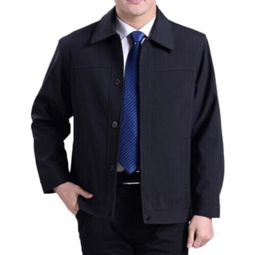Men Autumn Thick Warm Casual Turndown Collar Coat Windproof Waterproof Jacket