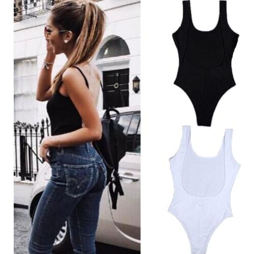 2021 New Hot Fashion Neu Frauen-Dame Bodysuit Stretch Trikot Sleeveless Bodycon Tops Jumpsuit