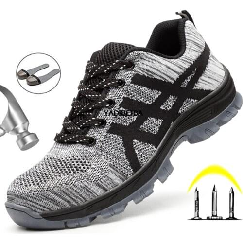 2020 New Mens Safety Shoes Men Boots Steel Toe Work Shoes Men Work Sneakers Safety Boots Lightweight Work Boots Free Shipping