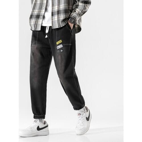 New Korean Fashion Casual Loose Capris Student Jeans 2020 Autumn Mens Pants Youth Cool Versatile Winter Jeans