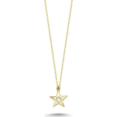 14k Gold Mini Star Necklace