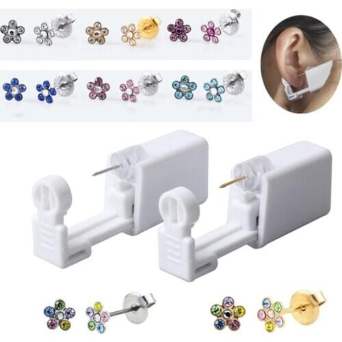 1PCS Disposable Sterile Gun to Pierce Ear Piercing Unit Cartilage Tragus Helix Piercing Gun Tools Kit Stud Earring