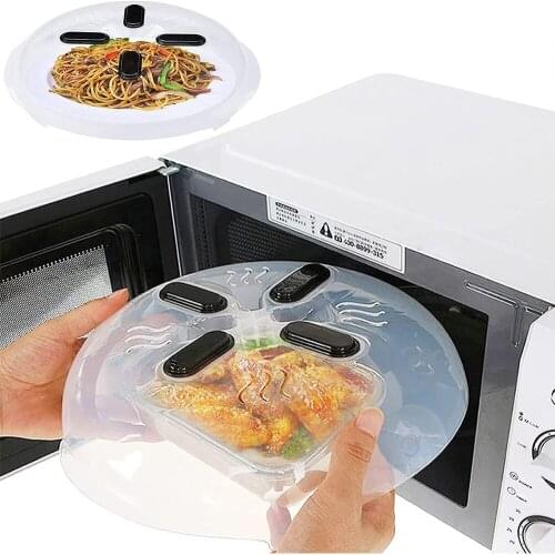 Plastic Magnet Food Splatter Guard Microwave Hover Anti-Sputtering Cover With Steam Vents Magnetic Splatter Lid Heat Resistant