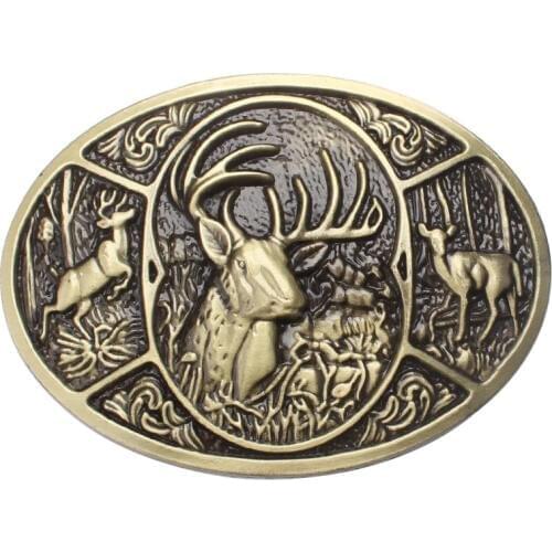 Deer Design Buckle Leisure Belt Fittings
