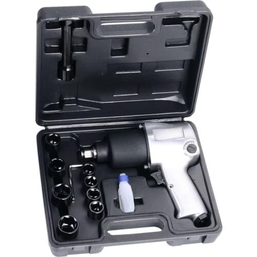SAT1785K High Quality Front Exhaust 550N-m Twin Hammer Pneumatic Car Repair Wrench 1/2" Air Impact Wrench Kit