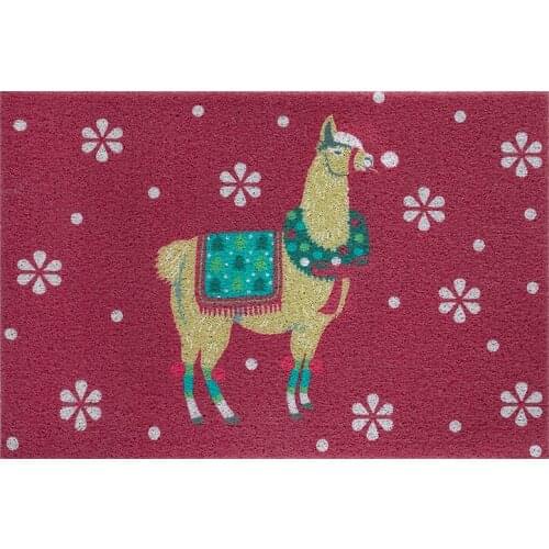 Nordic Christmas Pattern Entrance Doormat Minimalist Anti-Slip PVC Silk Loop Door Mats Kitchen Bathroom Entrance Mat Carpet