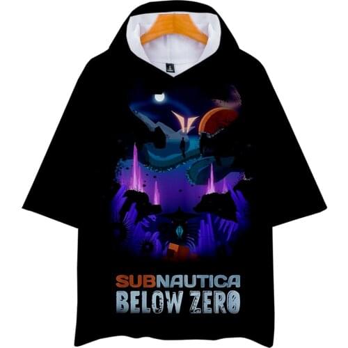 Subnautica Below Zero Game 3D Prints Hooded T-shirts Women/Men Fashion Summer Short Sleeve Tshirt Hot Sale Streetwear Clothes