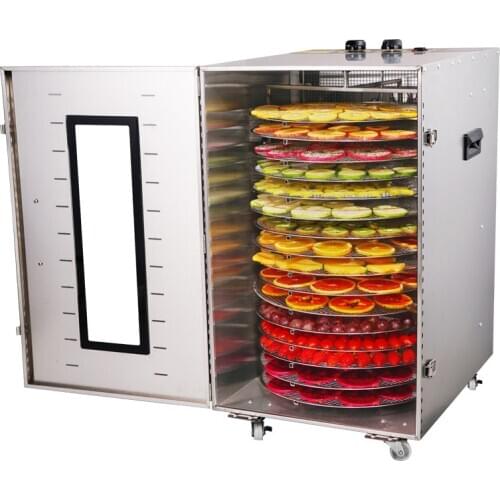 16 Layers Commercial Rotary Fruit Dryer Fruit Tea Sausage Beef Drying Case Food Dehydration Air Dryer Household Food Dehydrator