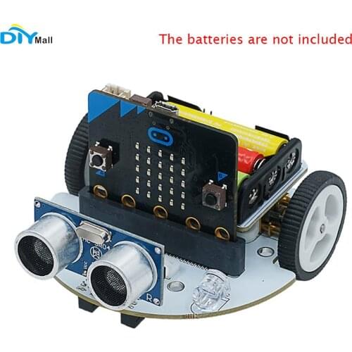 Micro:bit Cutebot Smart Car Kit（without micro:bit）rear-drive Rainbow RGB Lamp 300RPM Dual High Speed Motor