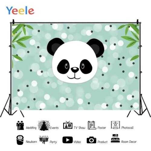 Yeele Personalized Baby Shower Panda Kid Portrait Birthday Party Photographic Backgrounds Photography Backdrops For Photo Studio