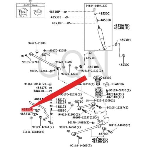 Rear stabilizer bar bushing 1984-Toy ota STA RLE TSE RAC ORS ATE RC EL stabilizer bar rubber sleeve stabilizer bar rubber sleeve