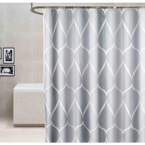 Shower Curtain Waterproof Polyester Quick-Drying Weighted Hem Shower Curtains Set for Bathroom Durable and Washable with Hooks