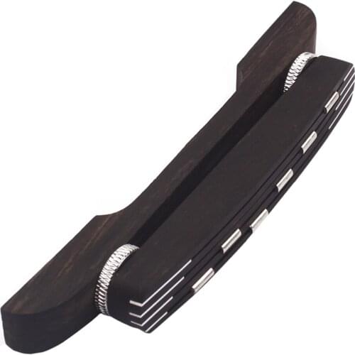 1Pc Adjustable Ebony Bridge Replacement Parts for Archtop Jazz Guitar