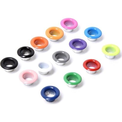 100sets 4mm Metal Eyelet with Washer Leather Craft Repair Grommet Round Eye Rings For Shoes Bag Clothing Leather Belt Hat