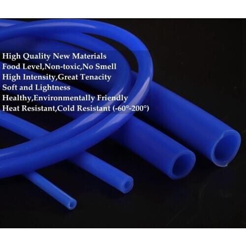 100cm I.D 2~32mm Heat Resistant Blue Silicone Hose Flexible Silica Gel Pipe Aquarium Air Pump Food Grade Beer Milk Soft Pipe