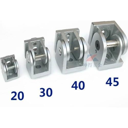 2PCS 2020/3030/4040 Zinc Alloy Hinge Industrial Aluminum Adjustment Angle Connector for 20 30 40 Series Aluminum profiles