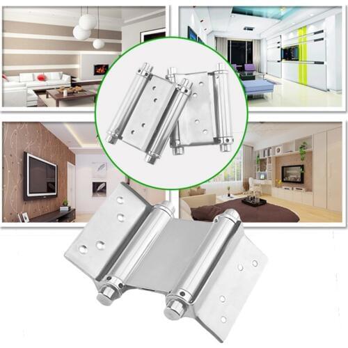 2Pcs 3" Inch Stainless Steel Double Action Spring Hinge Saloon Cafe Door Swing Household