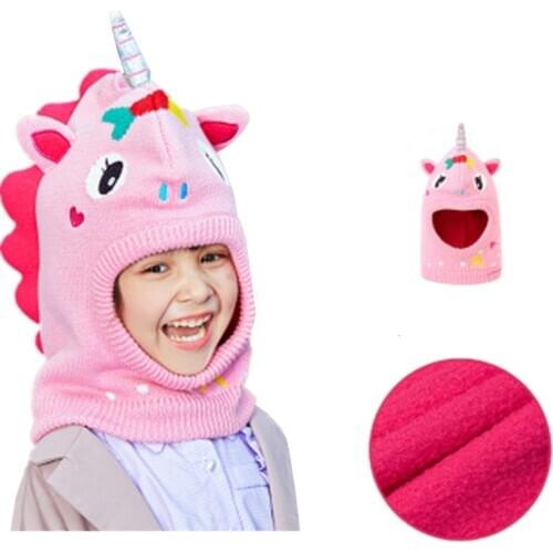 2pcs/Set Baby Kids Winter Cotton Hat Scarf Set Winter Knit Cap Children Warm Scarf For Boys Suit Beanies Hats Scarf For Girl Boy