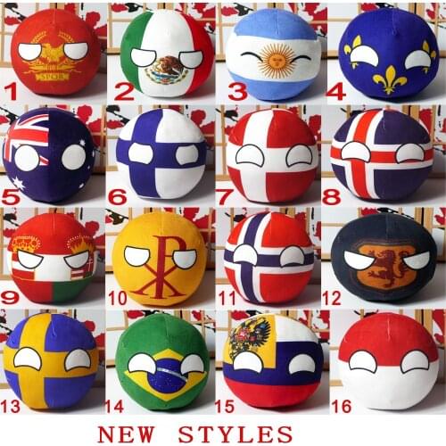 Polandball Plush Toys Anime Countryball Short Plush Doll Cosplay Pillow Gift Toy