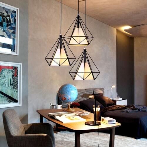 25cm Vintage Industrial Rustic Flush Mount Ceiling Light Black / White Metal Lamp Fixture Nordic Style Creative Retro Light Lamp