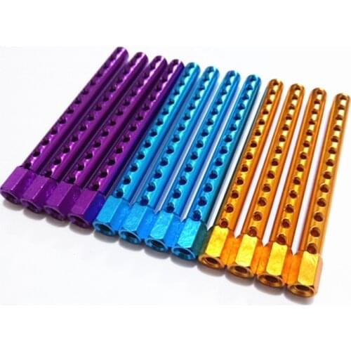 4PCS HSP 102037 122037 Aluminum Aolly Metal Car Shell Column Body Mounts 02010 (02144) 1/10 Upgrade Parts For 94102 94122 94123