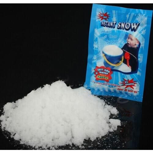 5 Bags Artificial Snow Instant Fluffy Snowflake Super Absorbant Magic Prop Christmas Artificial Snow Home Party Decor