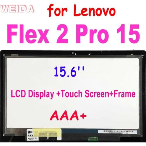 AAA+ 15.6'' for Lenovo Flex 2 Pro 15 LCD Display Touch Screen Digitizer Assembly with Frame Bezel FHD IPS Panel LP156WF4 SPL1