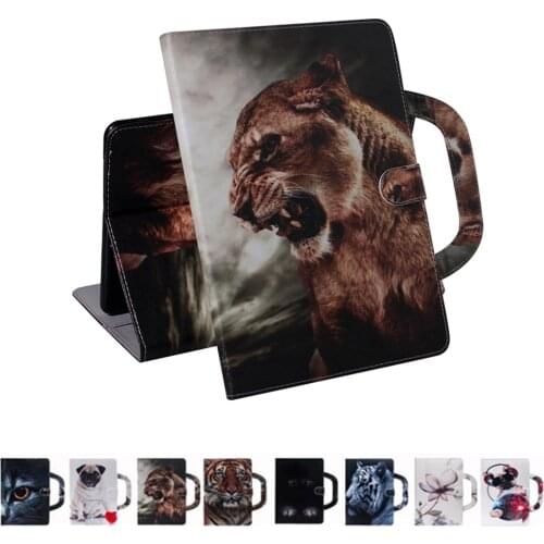 Tab A 8.0 SM-P205 P200 pug Lion Tiger Pu Leather portable wallet stand Case for Samsung Galaxy Tab A 8.0 P200 P205 SM-P205 Cover