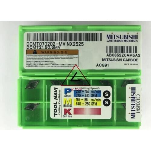 DCMT 070202 MV NX2525 10pcs original Mitsubishi turning insert DIAEDGE