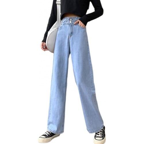 High Waist Wide Leg Jeans Woman Denim Jeans Pants for Women Loose Casual Wide Leg Pants Long Trousers Women Long Jeans Pants