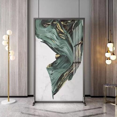 Nordic Stainless Steel Screen, Door Partition, Living Room And Bedroom Shelter, Household Metal Mobile Seat Screen